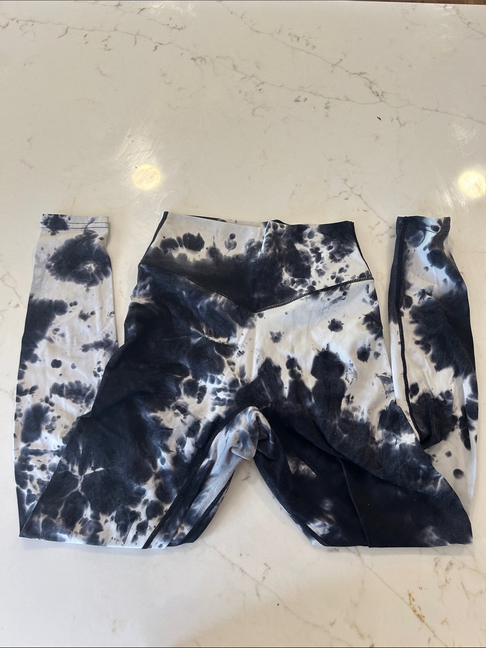 Balance Athletica Black & White Tie-Dye Leggings